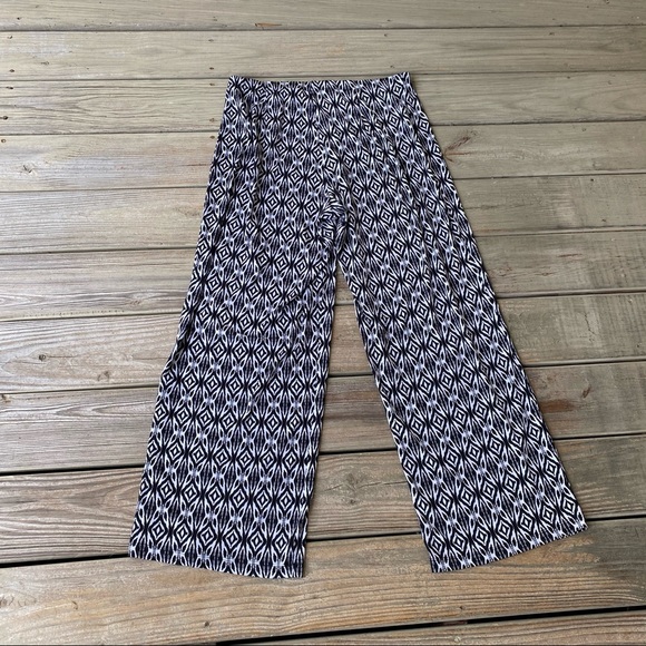 AB Studio black & white pull on Wide leg pants XL - Picture 7 of 8